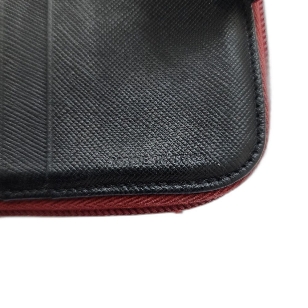 Prada Portafoglio Tessuto Zip Nylon Leather Wallet With COA and Box - Picture 9 of 16